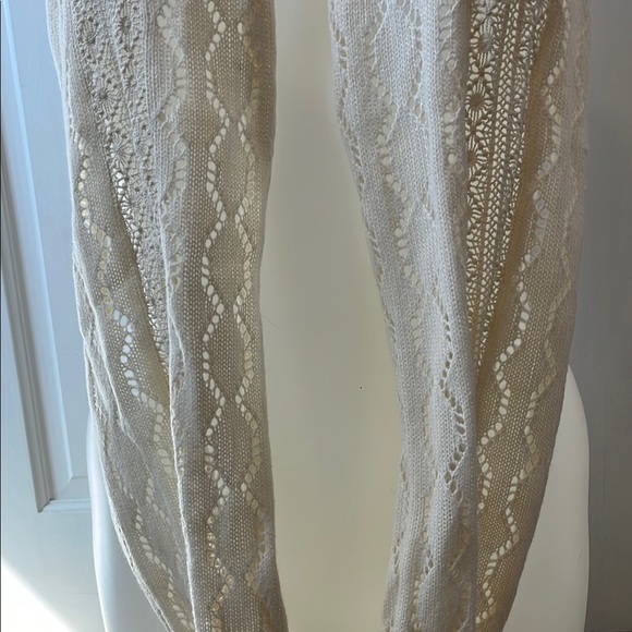 Maurices Cream Crochet Knit Infinity Scarf with Intricate Pattern - Picture 7 of 9